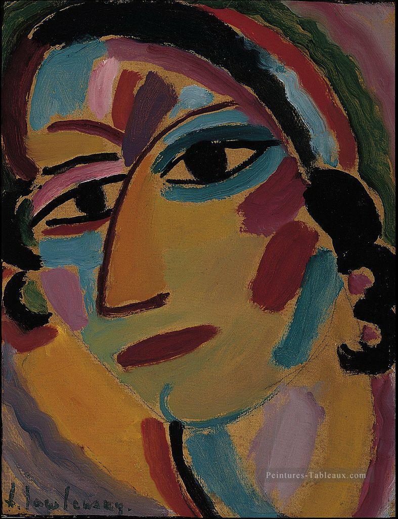 tête mystique 1917 Alexej von Jawlensky Expressionnisme Peintures à l'huile